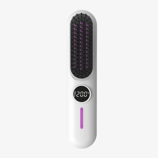 Rechargeable Waterproof Mini Portable Electric Hair Straightening Brush Comb - Glowstyler