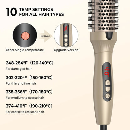 1.5 Inch Thermal Brush Curling Iron Brush - Glowstyler