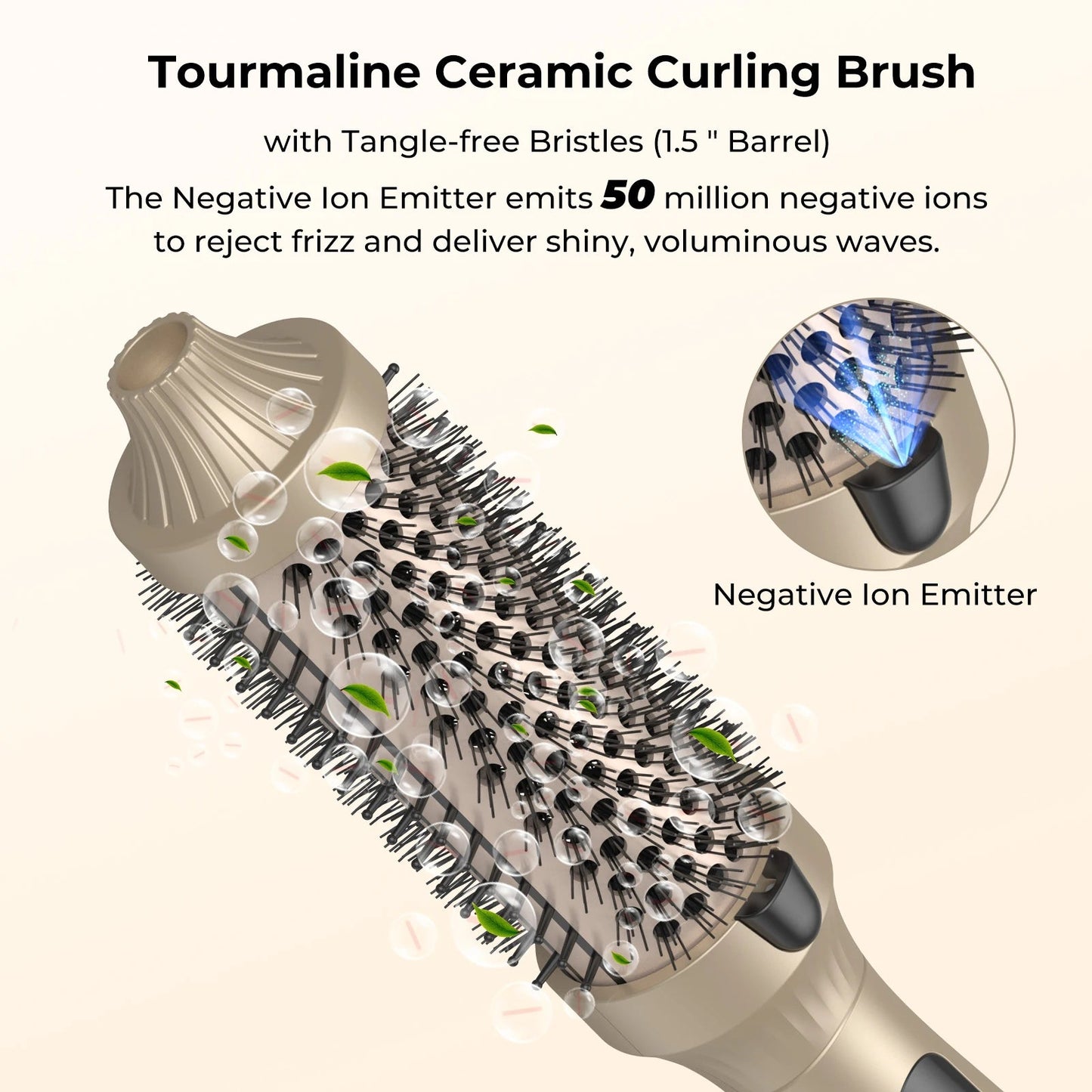 1.5 Inch Thermal Brush Curling Iron Brush - Glowstyler