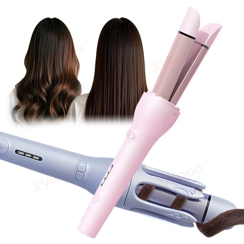3 - in - 1 Adjustable Electric Hair Straightener & Curler - Glowstyler