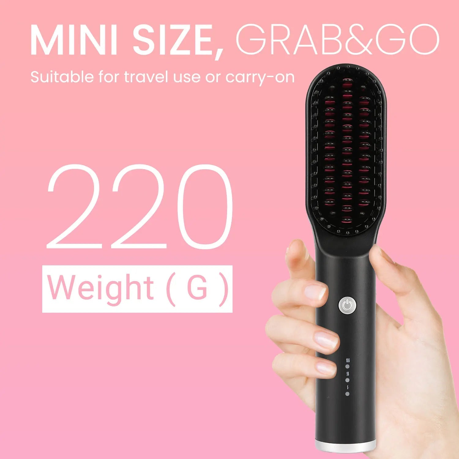 3 - in - 1 Negative Ion Hair Dryer Brush – Hot Air Styler, Straightener & Volumizer - Glowstyler