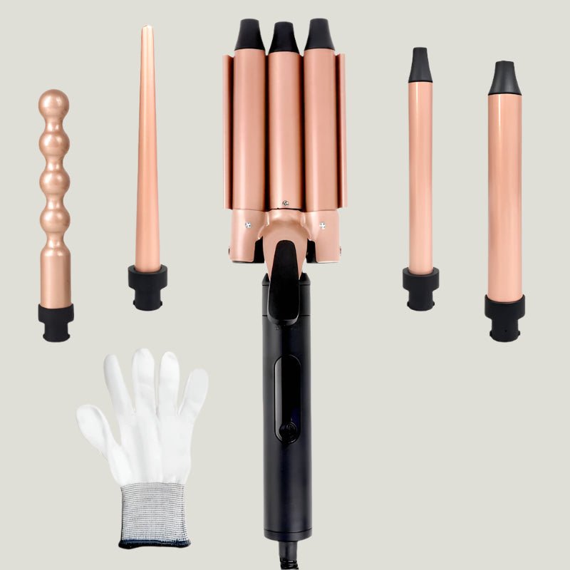 5 - in - 1 Automatic Curling Iron & Straightener Brush - Glowstyler
