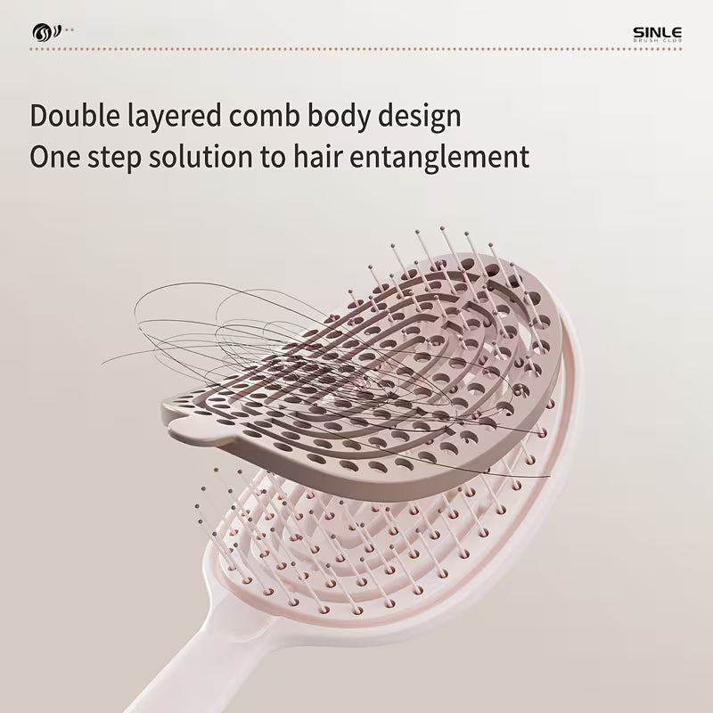 Quick Easy Clean Detangler Hairbrush - Glowstyler