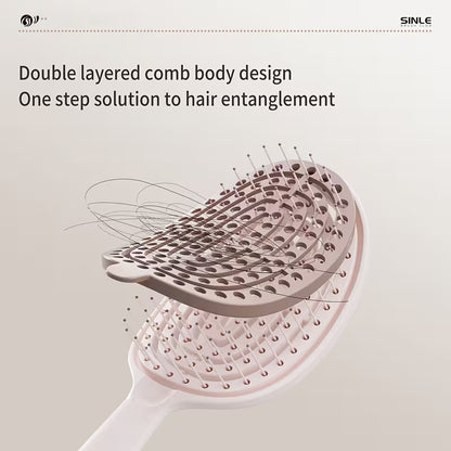 Quick Easy Clean Detangler Hairbrush - Glowstyler