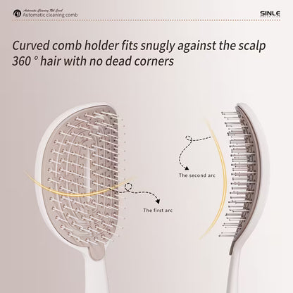 Quick Easy Clean Detangler Hairbrush - Glowstyler