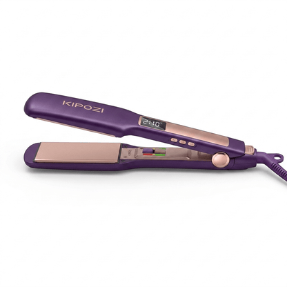Flat Iron Hair Straightener with Digital LCD Display - Glowstyler
