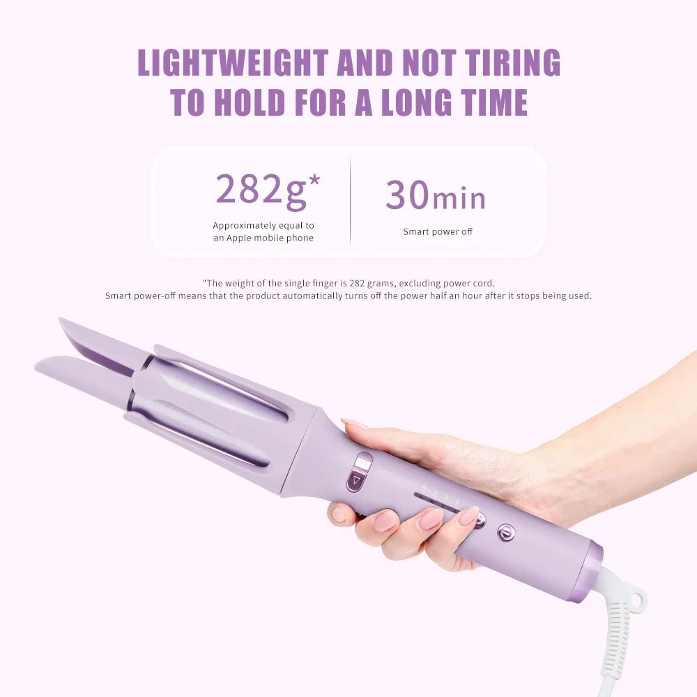 Fully automatic curling stick lazy curling tool electric rotary curler large curling without damaging hair 32mm Comfort Hair Curler,Negative Ion Automatic Hair Hair Curl Wand,Hair Styling Tools for Home - Glowstyler