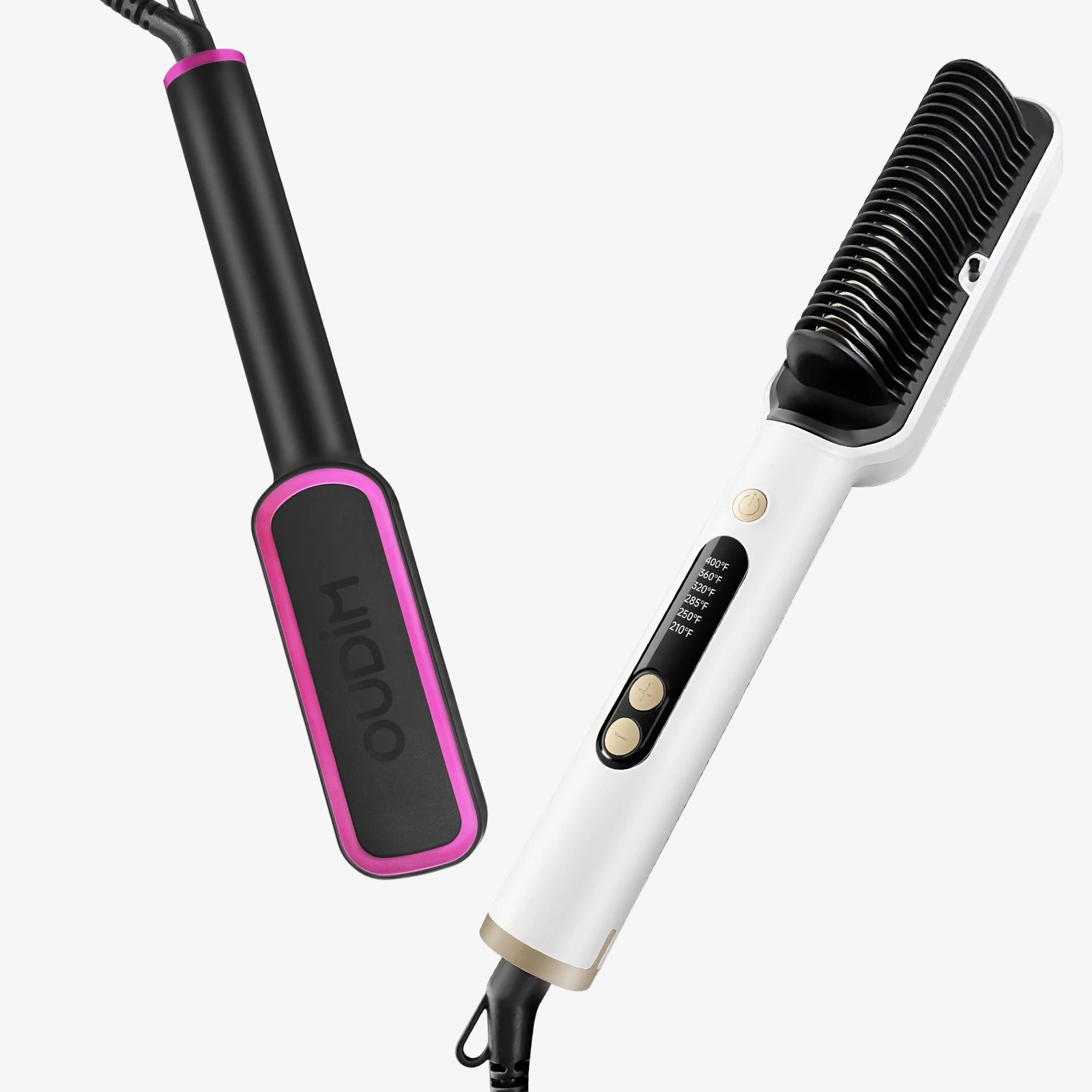 Hair Straightener Brush with Six Temperature Settings - Glowstyler