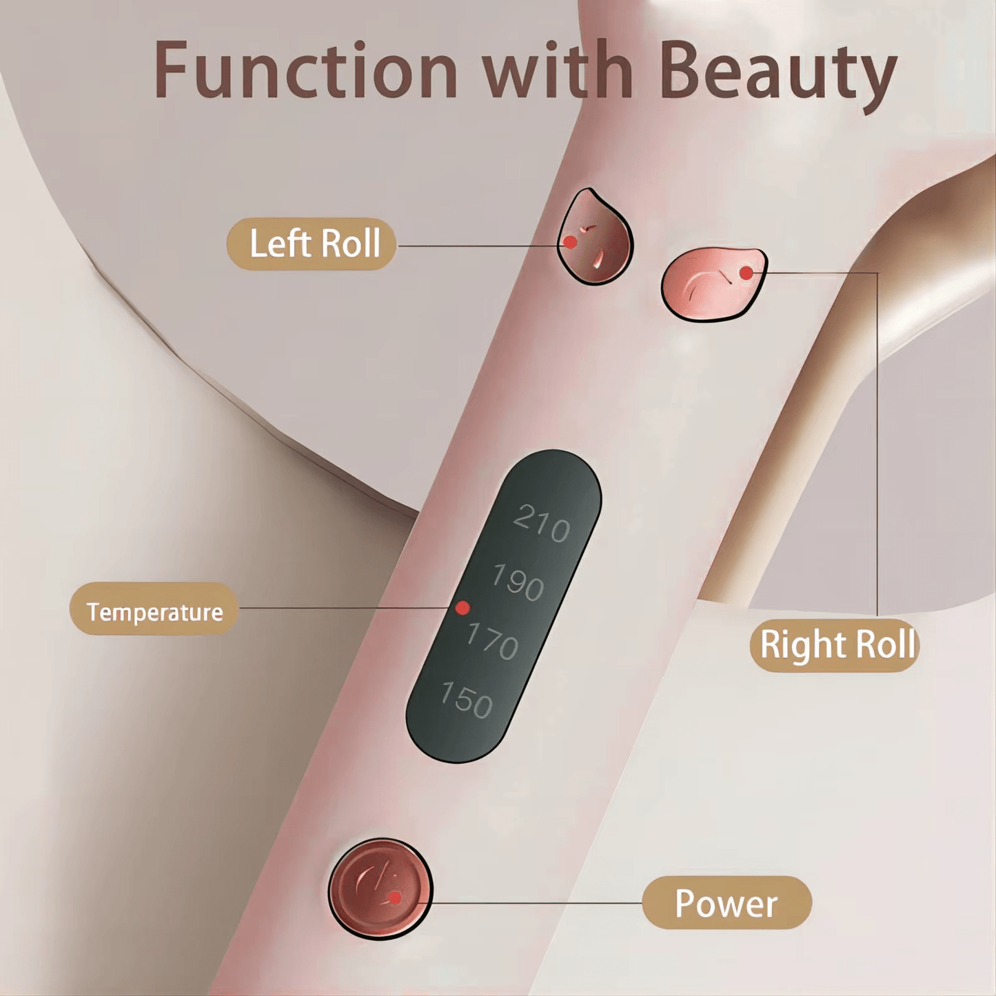 Professional Ceramic Long Barrel Curling Iron Stick - Glowstyler