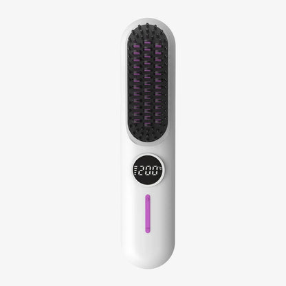 Rechargeable Waterproof Mini Portable Electric Hair Straightening Brush Comb - Glowstyler