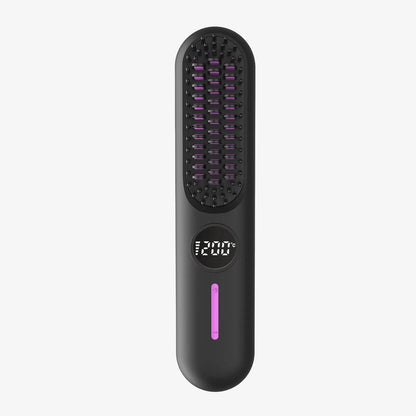 Rechargeable Waterproof Mini Portable Electric Hair Straightening Brush Comb - Glowstyler